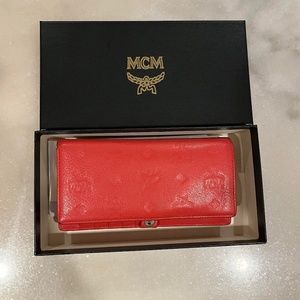 USED Red MCM Wallet